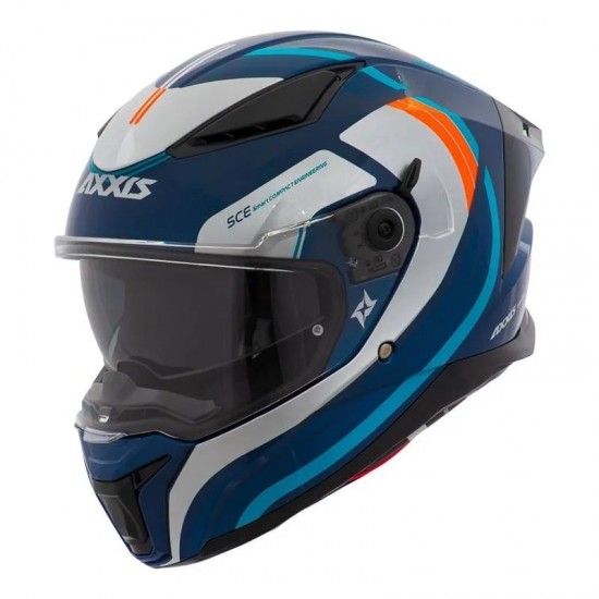 CAPACETE AXXIS PANTHER SV AZUL E VERMELHO ( COM VISEIRA SOLAR